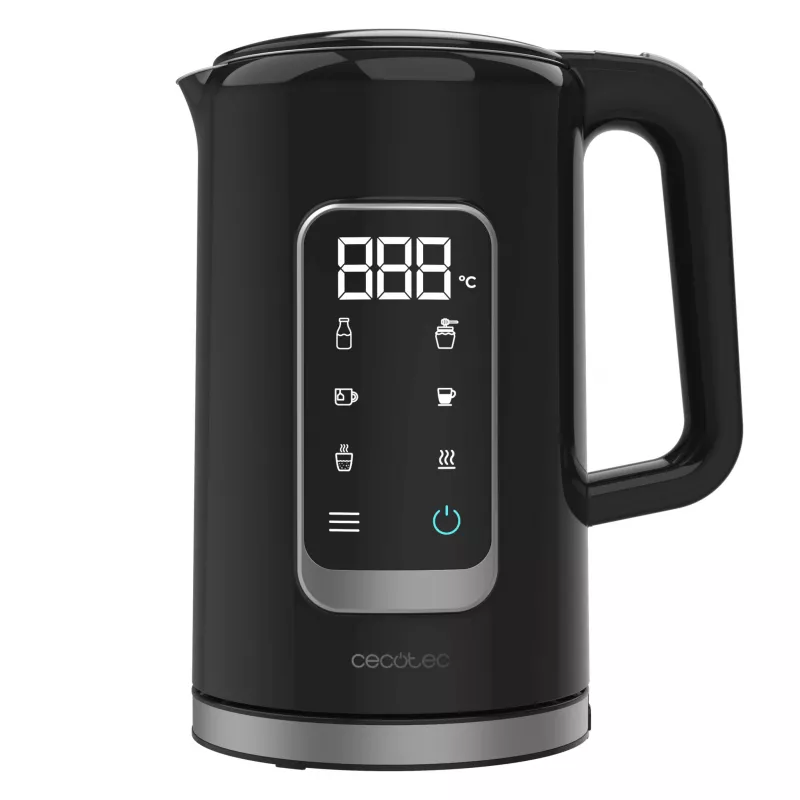 Cecotec ThermoSense 500 Touch elektrinis virdulys, 1,7 L, 2200 W, juodas