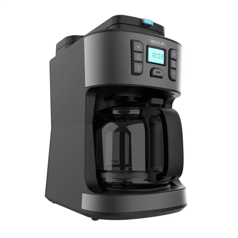 Cecotec Coffee 66 Grind & Drop Kavos Virimo Aparatas su Kūgine Girnosele, 1.2 L, 900 W, Juodas