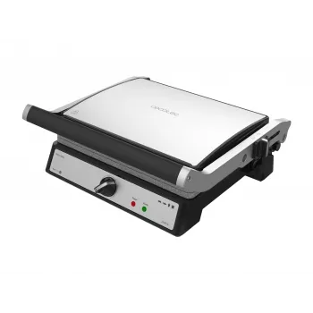 Cecotec Rock'nGrill Multi 2400 UltraRapid 2400W elektrinis kontaktinis grilis su RockStone nelimpančia danga, reguliuojamu termostatu, nuimamomis plokštėmis, tinkamas plauti indaplovėje, nerūdijantis plienas