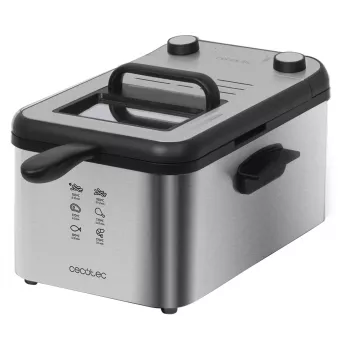 Cecotec CleanFry Infinity 3000 Full Inox gruzdintuvė, 3L aliejaus talpa, 1kg maisto talpa, 2400W, nerūdijantis plienas