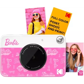 KODAK Printomatic Barbie Edition Momentinė Skaitmeninė Kamera 5MP + 5 Lapai ZINK Nuotraukų Popieriaus Rožinė