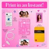 KODAK Step Slim Barbie Momentinė nuotraukų spausdintuvė – Bluetooth 5.0, ZINK Zero Ink technologija, 2x3 col. nuotraukos, Barbie rožinė