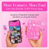 KODAK Step Slim Barbie Momentinė nuotraukų spausdintuvė – Bluetooth 5.0, ZINK Zero Ink technologija, 2x3 col. nuotraukos, Barbie rožinė