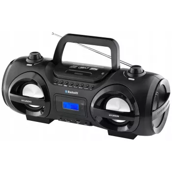 Hyundai TRC985BT nešiojamas CD grotuvas su Bluetooth, FM/AM radiju, MP3/USB atkūrimu, juodas