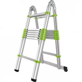 FIELDMANN Teleskopinės kopėčios FZZ 4006 – 3,8 m, 13 laiptelių, 150 kg talpa, aliuminio lydinys