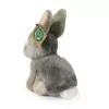 Rappa Eco-Friendly Realistic Plush Rabbit Toy Grey Sitting 16 cm