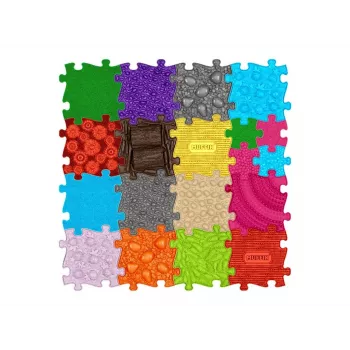 Ortopedinis sensorinis kilimėlių rinkinys 19-in-1 XXL 19 dėlionės dalių Sensory Muffik / MFK-025-1