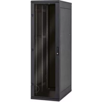 TRITON 19 colių grindinis stovas 18U 600x600mm juodas su grūdinto stiklo durimis, 800 kg apkrova