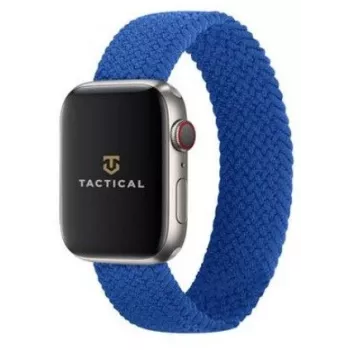 Tactical Braided String Band iš pintos nailono juostos Apple Watch 1/2/3/4/5/6/7/SE 42/44/45mm M dydžio mėlyna