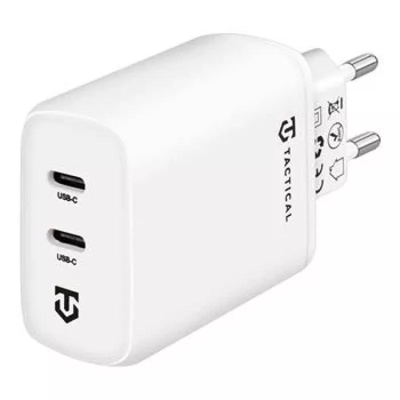 Tactical Base Plug Dual 40W White GaN Wall Charger