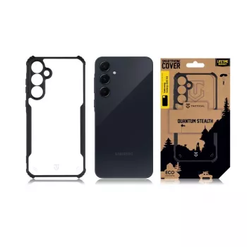 Tactical galinis dangtelis Quantum Stealth Galaxy A55 5G permatomas/juodas