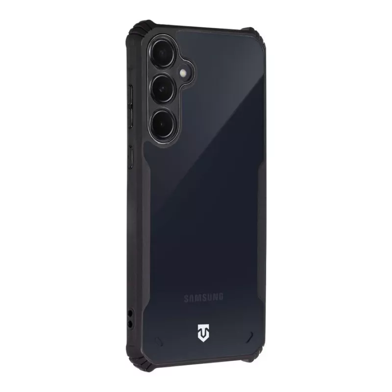 Tactical galinis dangtelis Quantum Stealth Galaxy A55 5G permatomas/juodas