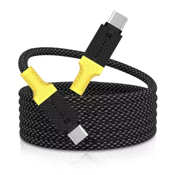 Tactical MagRope USB-C į USB-C laidas, 1,2 m, juoda/geltona