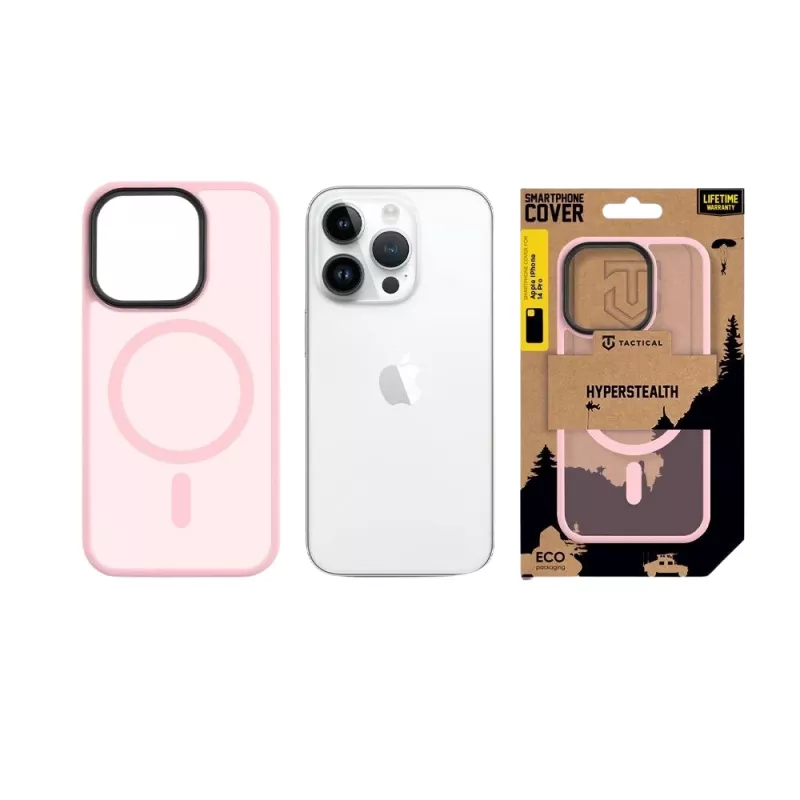 Tactical Back Cover MagForce Hyperstealth, skirta Apple iPhone 14 Pro - Pink Panther