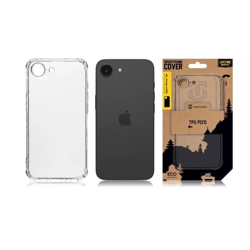 Tactical Back Cover TPU Plyo skirtas iPhone 16e/17e, permatomas