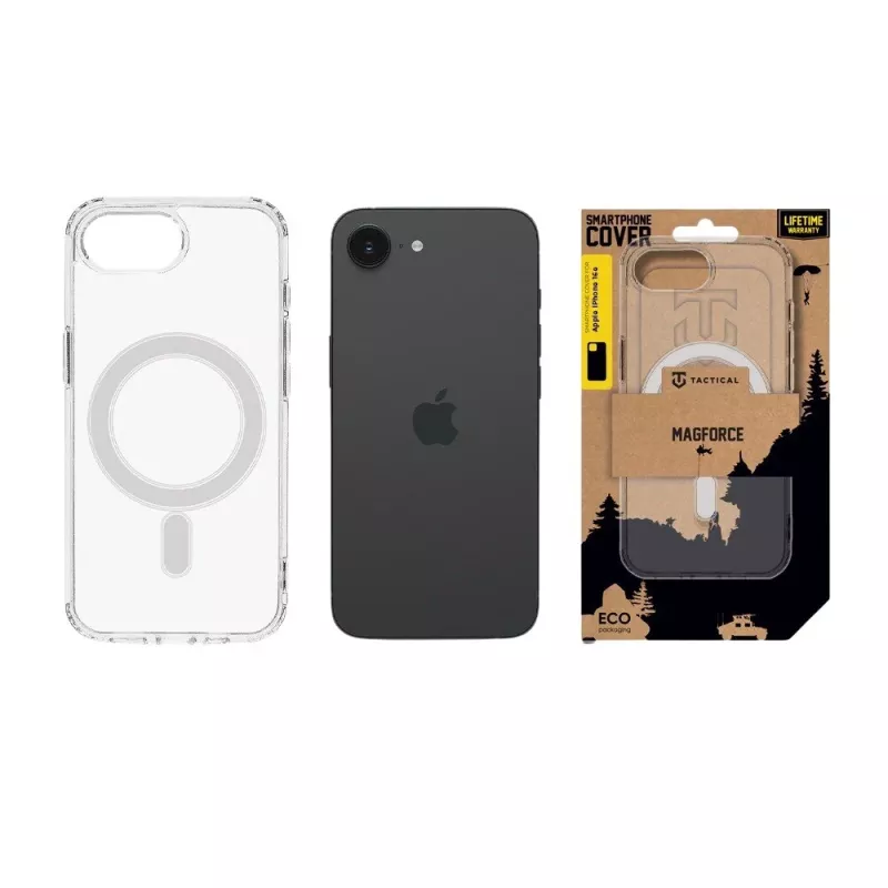Tactical nugarėlės dangtelis MagForce iPhone 16e/17e permatomas