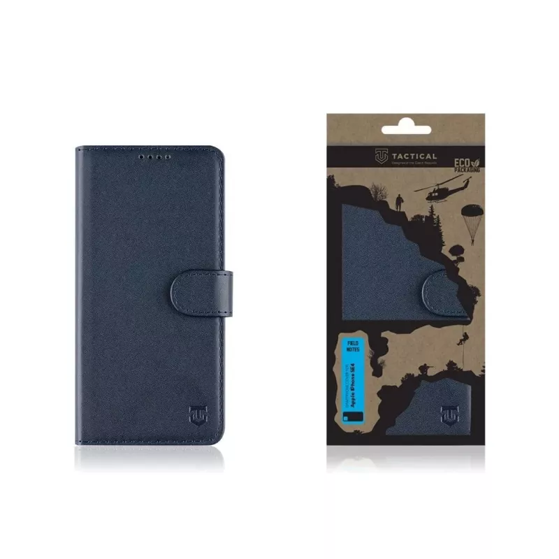 Tactical Book Cover Field Notes iPhone 16e/17e tamsiai mėlynas