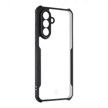 Tactical nugarėlės dangtelis Quantum Stealth, skirtas Samsung Galaxy A56 5G, permatomas/juodas