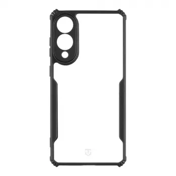 Taktinis dėklas Quantum Stealth Galaxy S25 Edge skaidrus/juodas