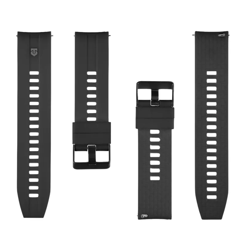 Tactical Quick Release Silicone Band 22mm juodas