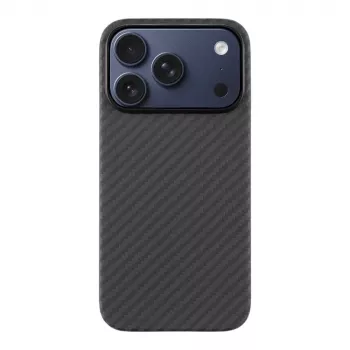 Taktinis galinis dangtelis MagForce Aramid, skirtas Apple iPhone 17 Pro, juodas