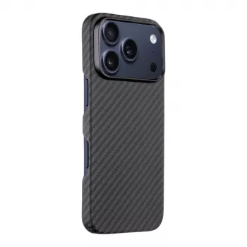 Taktinis galinis dangtelis MagForce Aramid, skirtas Apple iPhone 17 Pro, juodas