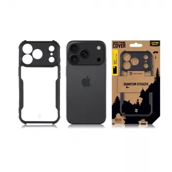 Tactical Back Cover Quantum Stealth dėklas iPhone 17 Pro, permatomas/juodas