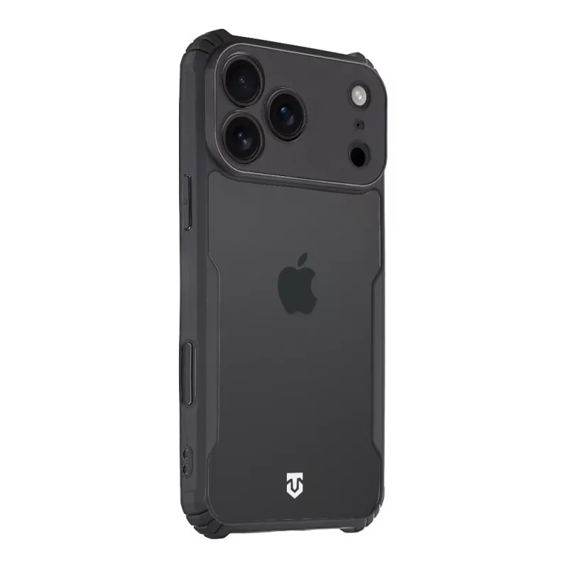 Tactical Back Cover Quantum Stealth, skirta Apple iPhone 17 Pro Max, skaidri/juoda