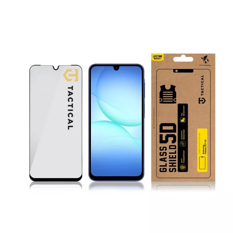 Tactical Glass Shield 5D, skirta Galaxy A17 4G/5G, juoda