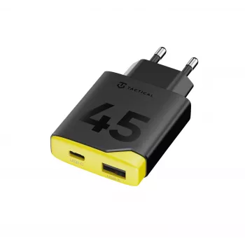 Tactical Minimi GaN 45W AC USB-C sieninis įkroviklis, juodas