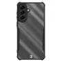 Tactical nugarėlės dangtelis Quantum Stealth Galaxy A57 permatomas/juodas