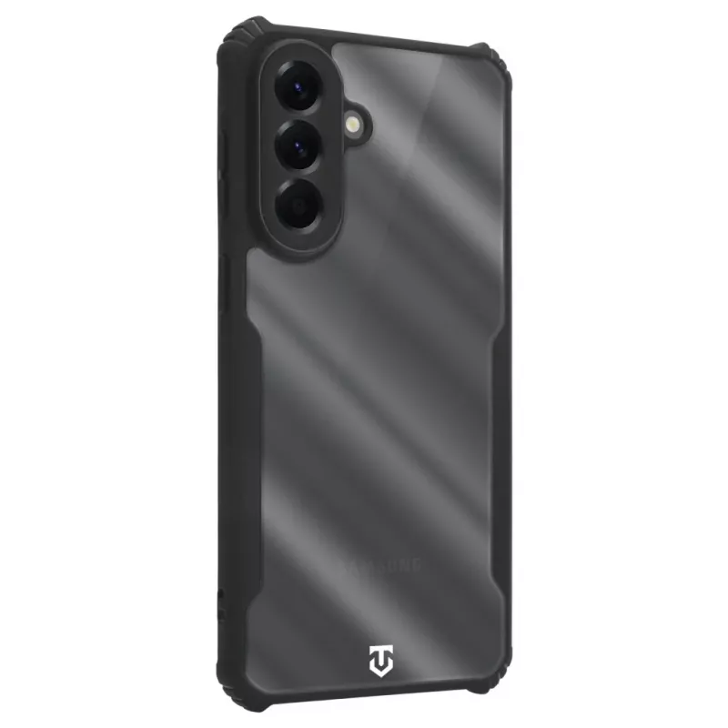 Tactical nugarėlės dangtelis Quantum Stealth Galaxy A57 permatomas/juodas