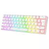 Rampage Radiant K11 60% mechaninė žaidimų klaviatūra, balta, Blue Switch, RGB