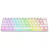 Rampage Radiant K11 60% mechaninė žaidimų klaviatūra, balta, Blue Switch, RGB
