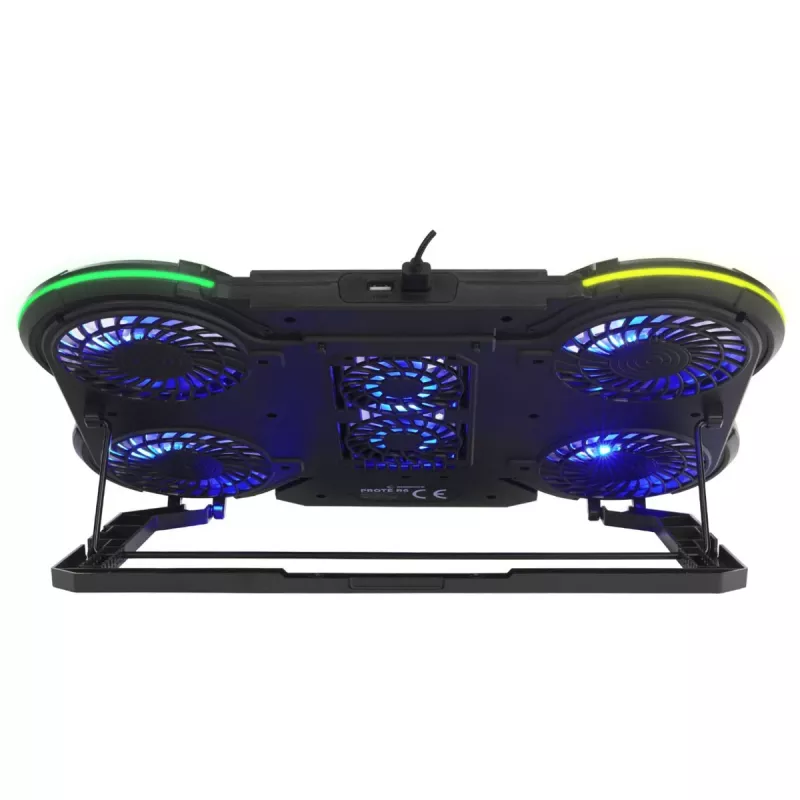 Rampage PROTE R6 nešiojamojo kompiuterio aušinimo stovas, 10-17 colių, RGB