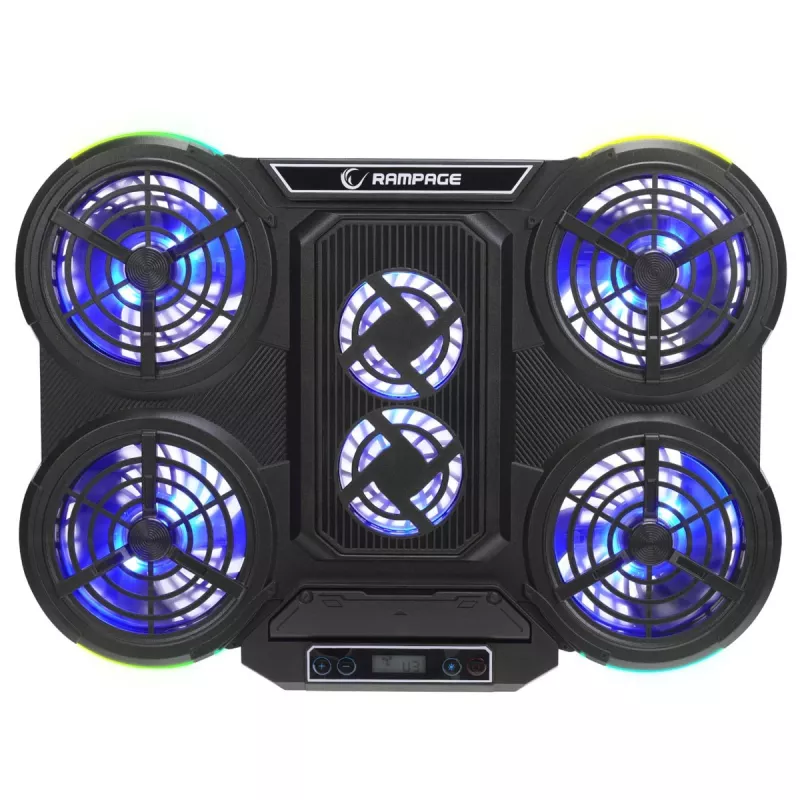 Rampage PROTE R6 nešiojamojo kompiuterio aušinimo stovas, 10-17 colių, RGB