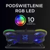 Rampage PROTE R6 nešiojamojo kompiuterio aušinimo stovas, 10-17 colių, RGB