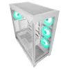 Rampage Hydra V2 Mid Tower PC Case White with 4x 120mm ARGB Fans and Tempered Glass