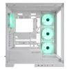 Rampage Hydra V2 Mid Tower PC Case White with 4x 120mm ARGB Fans and Tempered Glass