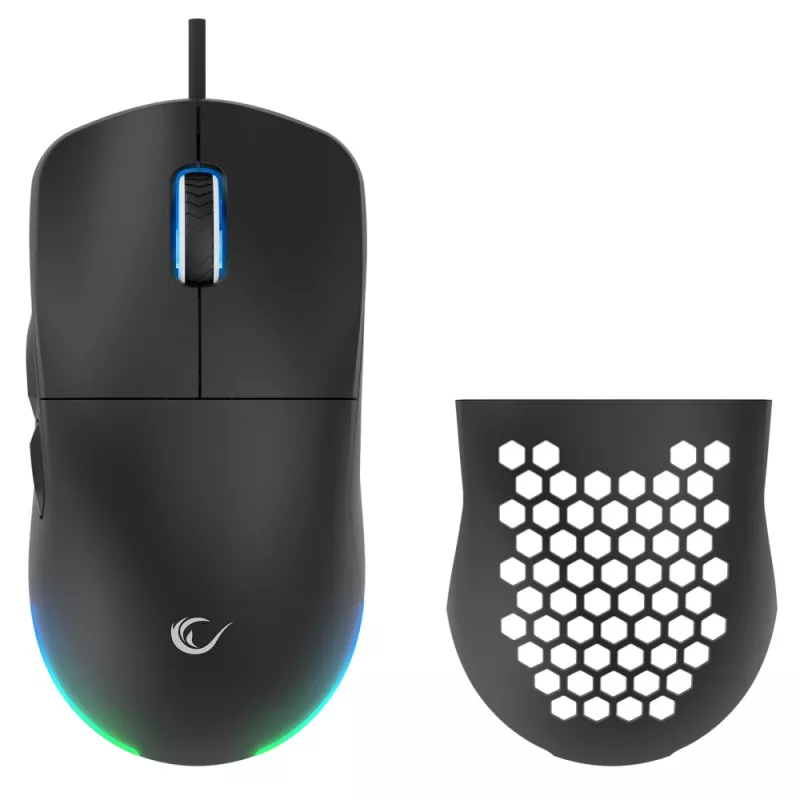 Rampage BLINK Wired USB Gaming Mouse, 12800 DPI, RGB, Optical Sensor, Black