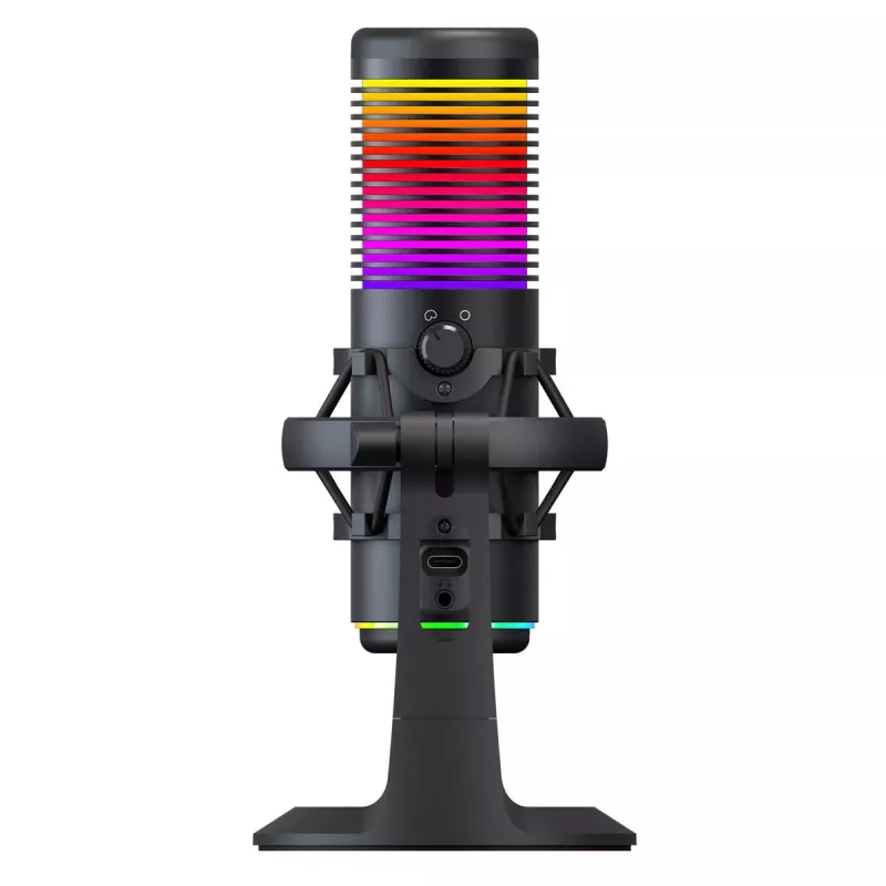 Rampage Bemol RGB USB-C žaidimų mikrofonas, juodas