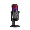 Rampage Diyez RGB USB-C stalinis mikrofonas su garso lygio indikatoriumi, juodas