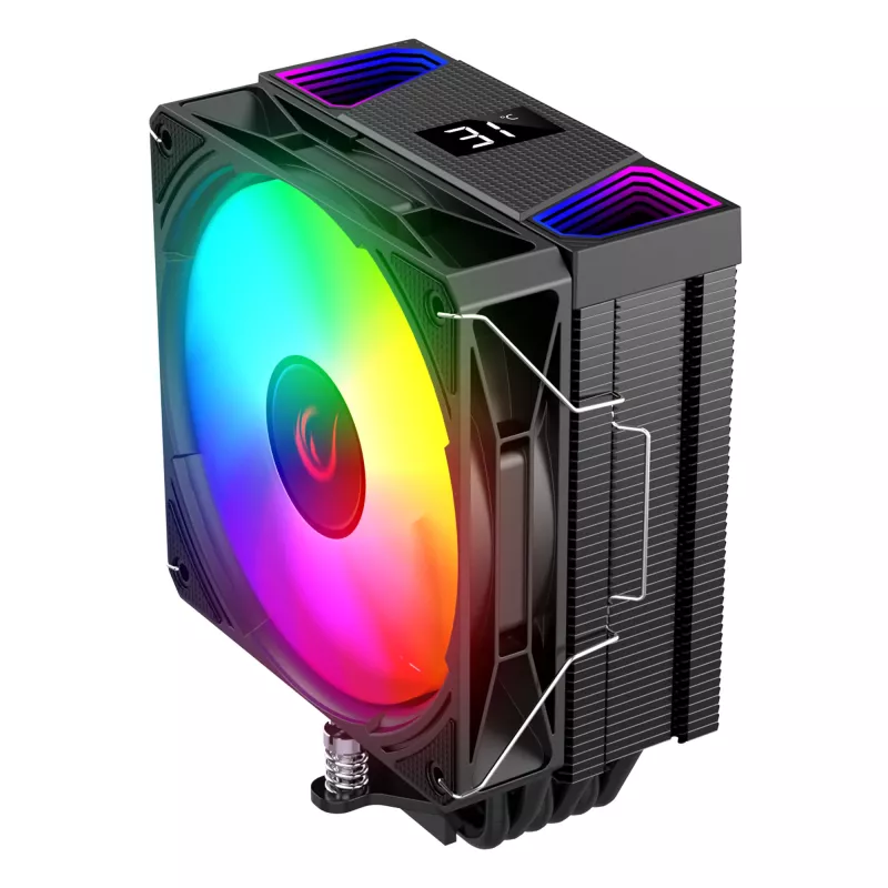 Rampage Octagon C70 CPU Cooler LGA1700/AM5 LCD Fan Infinity 120mm ARGB Black