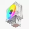 Rampage Octagon C70 CPU aušintuvas su LCD, 120 mm ARGB ventiliatoriumi, AM5/LGA1700, baltas