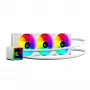 Rampage INFINITE V360 All-in-One Liquid CPU Cooler 360mm ARGB, Temperature Display, White