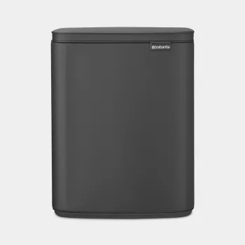 Brabantia BO šiukšlių dėžė 12 L matinė begalinė pilka