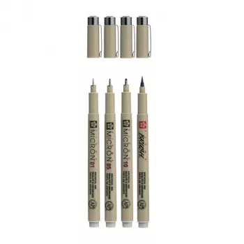 Sakura Pigma Micron Fineliner Pen Set Cool Gray 4-vnt.
