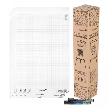 LEGAMASTER Sketch Eco Popieriaus bloknotas High White A2 5 vnt. pakuotė