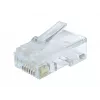 Gembird LC-8P8C-002/50 RJ-45 modulinis kištukas, permatomas, su paauksuotais kontaktais, 50 vnt. pakuotė