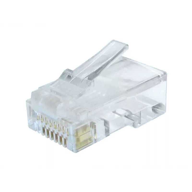 Gembird LC-8P8C-002/50 RJ-45 modulinis kištukas, permatomas, su paauksuotais kontaktais, 50 vnt. pakuotė
